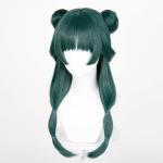 Probeauty Maomao Cosplay Wig, Long Dark Green Wigs with Buns for Anime Costume Halloween Party