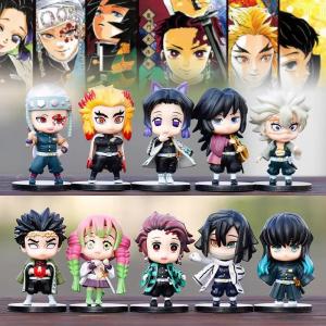 Anime Demon Slayer Tanjiro Figure Kimetsu No Yaiba Statue Rengoku Shinobu Giyuu Action Figurine Desk Decoration Room Accessories