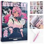 Tmtains 800Pcs Japanese Manga Style Sticker Book Heisei Retro Romantic Series Comic Books Style Material Decoration Korean Sticker Aesthetic Japanese Stickers Book for Adults Valentine Gifts (Girl)