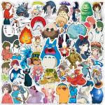 50pcs Cartoon Miyazaki Hayao Stickers for Kids,Vinyl Waterproof Miyazaki Hayao Decal for Water Bottle Laptop Toy Sticker for DIY Decorate Bumper Phone Hard Hat Kids Teens Gifts