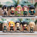 Anime Demon Slayer Tanjiro Figure Kimetsu No Yaiba Statue Rengoku Shinobu Giyuu Action Figurine Desk Decoration Room Accessories
