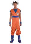 Men's Dragon Ball Z Halloween Costume | Adult Goku Anime Outfit with Wristbands | Jumpsuit with Printed Details Small/Medium