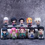 Anime Demon Slayer Tanjiro Figure Kimetsu No Yaiba Statue Rengoku Shinobu Giyuu Action Figurine Desk Decoration Room Accessories