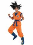 Men's Dragon Ball Z Halloween Costume | Adult Goku Anime Outfit with Wristbands | Jumpsuit with Printed Details Small/Medium
