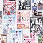 Tmtains 800Pcs Japanese Manga Style Sticker Book Heisei Retro Romantic Series Comic Books Style Material Decoration Korean Sticker Aesthetic Japanese Stickers Book for Adults Valentine Gifts (Girl)