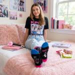 FAHMJMYBD Costume Socks – 2 Pairs Cute Cotton Crew Socks Pop – Novelty Socks for Women & Teens, One Size Fits Most