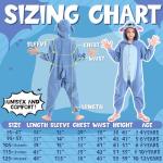 CANASOUR Animal Onesie Kids Halloween Costumes Anime Cosplay Green Animal One Piece Pajamas Unisex 4-12 Years (Blue, 10-12 Years)