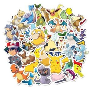 50 Cute Anime Waterproof Stickers for Kids