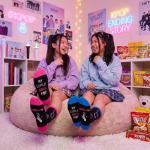 FAHMJMYBD Costume Socks – 2 Pairs Cute Cotton Crew Socks Pop – Novelty Socks for Women & Teens, One Size Fits Most