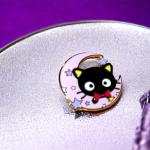 Black Cat Pin Anime Pin Anime cat pin kitty pin black cat gifts black cat enamel pin anime pin hard enamel (MOON)