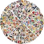 Classic Anime Vinyl Sticker Pack – 300 Pcs