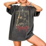 Bellelement 90s Dark Fantasy Anime Graphic T-Shirt Japanese Manga Shirt, 3XL