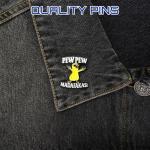 Herxion Duck Enamel Pins for Backpacks, MADAFAKAS Cool Hat Pins, Duck With Gun Novelty Brooch Pins, Backpack Accessories Anime Lapel Pins for Men, Women, Girls, Boys. For Lanyard, Bags, Hats, Clothing