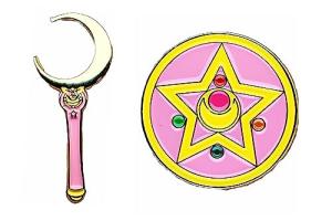 Cielo West Gummy Bear Sparkle Glitter Cute Lapel Pin Backpacks Set of 2 (Sailor Moon, 2)