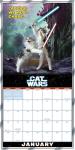Cat Wars 2026 Wall Calendar, 12-Month Funny Cat Humor & Pop Culture Parody Calendar with Comics and Space Cat Art, 12" × 12"