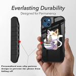 LANJINDENG Compatible iPhone 13/14 Case, Shockproof, Anti-Scratch, Cat Kawaii Design, Black