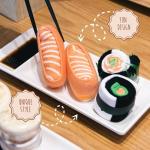 POPCRAZE-Sushi Socks in a Box 1 Size Fits Most 2 or 3 Pairs Valentine Gift Idea for Men and Women (US, Alpha, One Size, Regular, Regular, 2 Pairs)