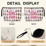 Anime Gifts Anime Merch Cosmetic Bag Kawaii Stuff Anime Stuff Manga Toiletry Bag Graduation Nurse Day Funny Makeup Bag Birthday Gifts for Anime Lovers Fans Women Teens Girls Best Friend Niece