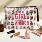 Anime Gifts Anime Merch Cosmetic Bag Kawaii Stuff Anime Stuff Manga Toiletry Bag Graduation Nurse Day Funny Makeup Bag Birthday Gifts for Anime Lovers Fans Women Teens Girls Best Friend Niece