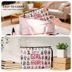 Anime Gifts Anime Merch Cosmetic Bag Kawaii Stuff Anime Stuff Manga Toiletry Bag Graduation Nurse Day Funny Makeup Bag Birthday Gifts for Anime Lovers Fans Women Teens Girls Best Friend Niece