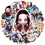 50pcs Anime Demon Manga Slayer Stickers for Kids Teens Girls Adult, Waterproof Vinyl Movie Decal for Water Bottle Skateboard Guitar Travel Case Bike Laptop,Car Bumper,Luggage,Phone (l)