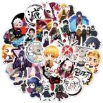 50pcs Anime Demon Manga Slayer Stickers for Kids Teens Girls Adult, Waterproof Vinyl Movie Decal for Water Bottle Skateboard Guitar Travel Case Bike Laptop,Car Bumper,Luggage,Phone (l)
