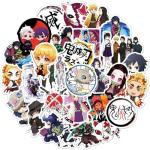 50pcs Anime Demon Manga Slayer Stickers for Kids Teens Girls Adult, Waterproof Vinyl Movie Decal for Water Bottle Skateboard Guitar Travel Case Bike Laptop,Car Bumper,Luggage,Phone (l)