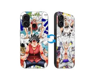 TNOLTK 3D iPh 16 Plus Case Anime Motion Anime Phone Case Shockproof Soft TPU Anti-Scratch Non-Slip Japanese Manga Case for iPh 16 Plus