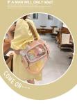 Itabag cute plush bone Crossbody Bag anime pin display star shoulder bag (pink)