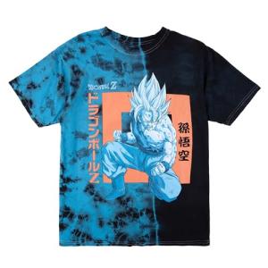Dragon Ball Z Goku Kanji Adult Blue-Green Short Sleeve Tee - Medium