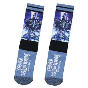 Bioworld Attack On Titan Final Season Men's Anime Manga Mid-Calf Athletic Crew Socks