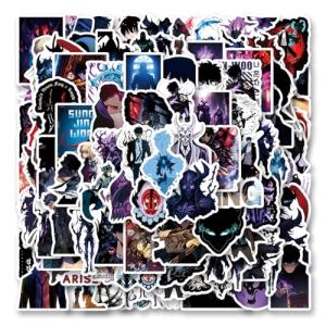 112PCS Solo Leveling Anime Stickers Cartoon Novel Aesthetic Vinyl Sticker for Water Bottle Laptop Phone Scrapbooking Journaling for Party Supply Favor Decor