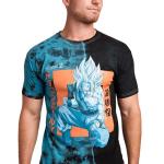 Dragon Ball Z Goku Kanji Adult Blue-Green Short Sleeve Tee - Medium