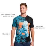 Dragon Ball Z Goku Kanji Adult Blue-Green Short Sleeve Tee - Medium