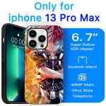 TNOLTK 3D iPh 13 Pro Max Case Anime Motion Anime Phone Case Shockproof Soft TPU Anti-Scratch Non-Slip Japanese Manga Case for iPh 13 Pro Max 6.7 Inch