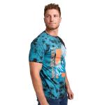 Dragon Ball Z Goku Kanji Adult Blue-Green Short Sleeve Tee - Medium