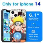 TNOLTK 3D iPh 14 Case Anime Motion Anime Phone Case Shockproof Soft TPU Anti-Scratch Non-Slip Japanese Manga Case for iPh 14 6.1 Inch