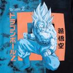 Dragon Ball Z Goku Kanji Adult Blue-Green Short Sleeve Tee - Medium
