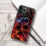 Unique Manga Case for iPhone 15 Aesthetic Anime Art Glossy Glass Silicone Shockproof Protective Cover Case Shell