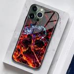 Unique Manga Case for iPhone 15 Aesthetic Anime Art Glossy Glass Silicone Shockproof Protective Cover Case Shell