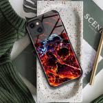 Unique Manga Case for iPhone 15 Aesthetic Anime Art Glossy Glass Silicone Shockproof Protective Cover Case Shell