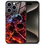 Unique Manga Case for iPhone 15 Aesthetic Anime Art Glossy Glass Silicone Shockproof Protective Cover Case Shell