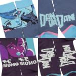 Bioworld Dandadan Characters Knitted Logos Men's 5-Pack Casual Crew Socks