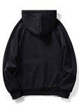 Floerns Men's Black Graphic Hoodie Pullover L