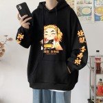 Rengoku Kyoujurou Black Hoodie for Men