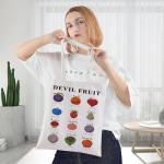 WZMPA Devil Fruit Canvas Tote Bag Devil Fruit Aesthetic Gift Anime Rubber Fruit Reusable Shoulder Bag Devil Fruit Merchandise (Devil Fruit TG)