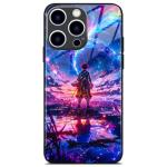 Popular Anime Silicone Tempered Glass Phone Case - Manga-Themed Design Glossy Protective Shell for iPhone 14