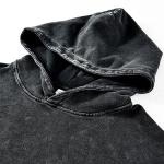 BNNNRNJA Unisex Anime Washed Hoodie Cosplay Costume Men Vintage Sweatshirts Long Sleeve Casual Hooded Pullover for Women(XXL,Black-B)