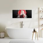 Erosebridal Japanese Anime Framed Wall Decor, Kids Anime Girl Canvas Wall Art Kawaii Japanese Style Artwork Posters Cartoon Japan Animation Painting For Living Room Bedroom, Red Black 12"X 16"