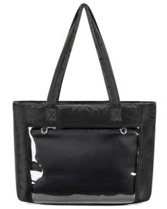 STEAMEDBUN 16 inch Ita Tote Bag with Insert & Crossbody Shoulder Strap Purse Kawaii Messenger Bag for Pin Display Kpop Anime Comic-con